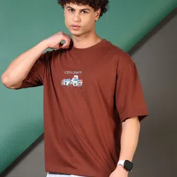 V-Mart Men Graphic Printed Round Neck Cotton T-shirt-picture-21