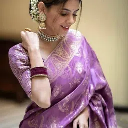 Cotify Woven Design Zari Art Silk Handloom Banarasi Saree image 5