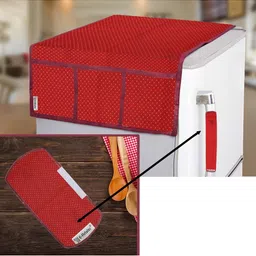 E-Retailer 2 Pieces Appliance Cover Combo Refrigerator Top Cover & Fridge Handle Cover image 4