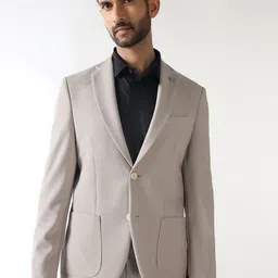 Blackberrys Self-Design Slim Fit Single Breasted Blazer-picture-21