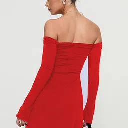 LULU & SKY Off-Shoulder Fit & Flare Mini Dress image 3