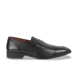 DAVINCHI Men Woven Design Leather Formal Loafers Shoes image 3
