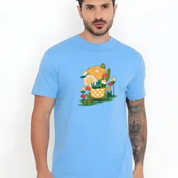 KaamBhari Graphic Printed Round Neck Regular Fit Cotton T-shirt-picture-10