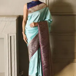 ZIKARAA Woven Design Zari Handloom Saree-picture-21