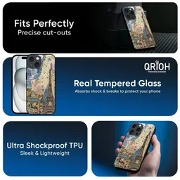 QRIOH Conversational Printed iPhone 15 Pro Back Case Mobile Accessories image 2