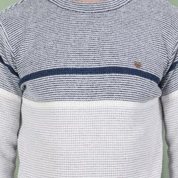 GRACIT Men Colourblocked Woollen Pullover image 3