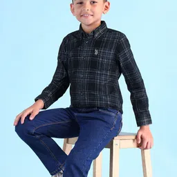 U.S. Polo Assn. Kids Boys Tartan Checked Pure Cotton Shirt-picture-27
