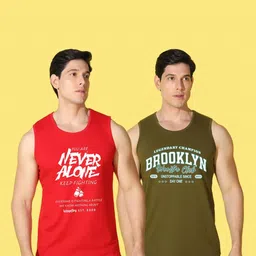 WOOSTRO Men Typography 2 Printed Applique Slim Fit T-shirt image 2