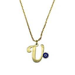 Digital Dress Room Gold-Plated Alphabet V Pendent image 5