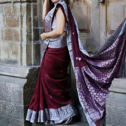 KSALIYA Maroon Silk Blend Sarees-picture-13