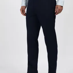 Peter England Men Striped Slim Fit Formal Trouser image 5