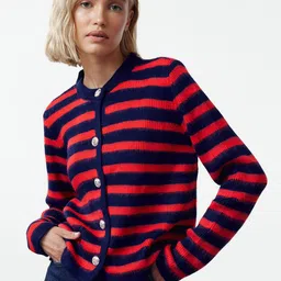 Trendyol Women Striped Cardigan-image-78