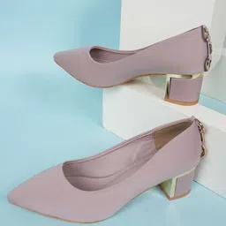 Dollphin Textured Casual Block Pumps-picture-33