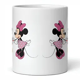 Mr UVD White & Red Cartoon Characters Printed Ceramic Matte Mug 350 ml image 3