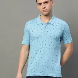XYRIS Men Printed Polo Collar Drop-Shoulder Sleeves T-shirt-picture-14