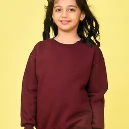 NUSYL Girls Solid Oversized Sweatshirt-picture-17