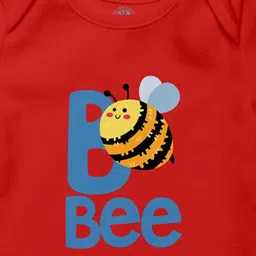 THE PRINT PLATTER Infants Bee Printed Envelope Neck Ultra Bio Wash Cotton Bodysuit image 2