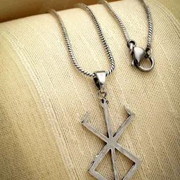 Sanjog Unisex Silver-Plated Contemporary Pendent With Chain-picture-19