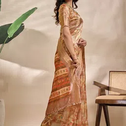 Aamish fashion Ethnic Motifs Silk Blend Handloom Mysore Silk Saree image 2