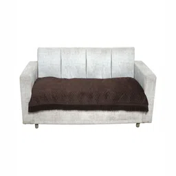 Fashion Throw Coffee Brown Velvet 1 Piece Sofa Cover-picture-36