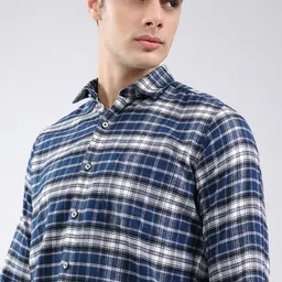 Monte Carlo Checked Spread Collar Cotton Casual Shirt image 5