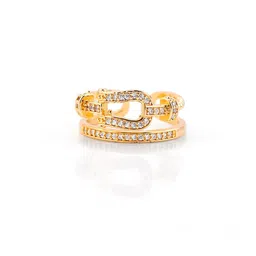 SWASHAA 14K Gold-Plated Stones-Studded Finger Ring image 3