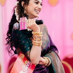 FASHIONIZO Woven Design Zari Silk Blend Handloom Saree image 3