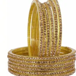 TRIOXY Set Of 12 Gold-Plated Glass Zircon Bangle-picture-12