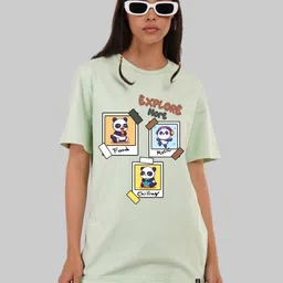 Underrated Club Women Printed Bio Finish Applique T-shirt-picture-27