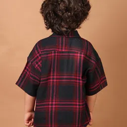 CHIMPAAANZEE Boys Tartan Checks Checked Relaxed Casual Shirt image 2