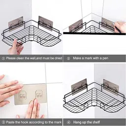 copelle Black & Black 2 piece Solid Stainless Steel Bathroom Caddy image 3