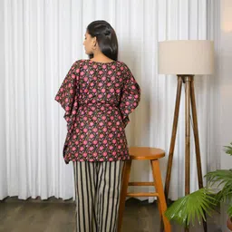 Vivika Printed V-Neck Pure Cotton Tunic With Palazzo image 4