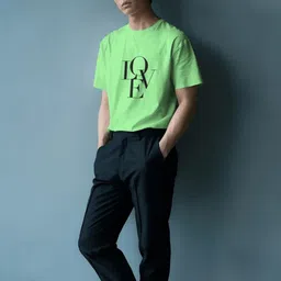 Silver Moon Clothing Typography Printed Drop-Shoulder Sleeves Cotton T-shirt-picture-11