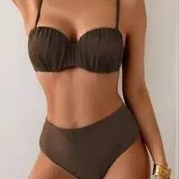 Russian Halter Neck High-Waist Swim Bikini Set-picture-17
