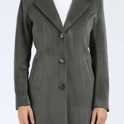 YOUNG CLUB CLASSIC Self Design Notched Lapel Overcoat image 5