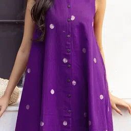 GoSriKi Floral Printed Round Neck Flared Anarkali Kurta With Palazzos image 4