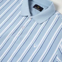 Allen Solly Men Striped Polo Collar T-shirt image 3