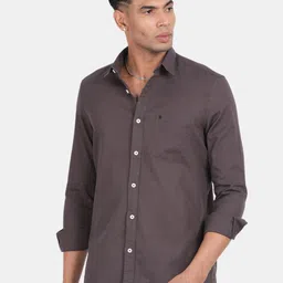 Blu MNKY Men Smart Slim Fit Solid Spread Collar Casual Shirt-picture-37