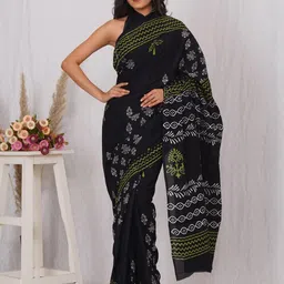 Pinkcity Trade World Black Pure Cotton Solid Sarees-picture-39