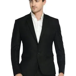 MANIYA Men Regular Fit Notched Lapel Long Sleeves Single Breasted Blazer-picture-29