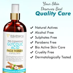 Volamena Pro Cleansing Glycolic Acid Face Toner For Blemish & Open Pores, 200ml image 4