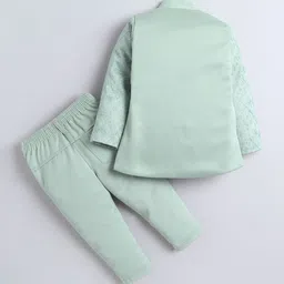 BAESD Boys Embroidered Mandarin Collar Sherwani Set image 5