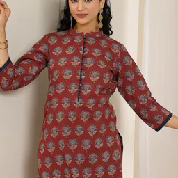 Libas Women Floral Printed Regular Kurta with Palazzos image 3
