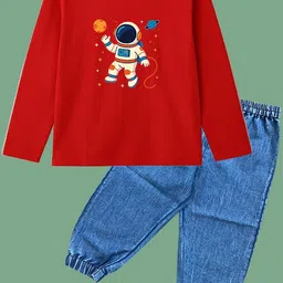 BAESD Printed Pure Cotton T-shirt With Trousers-picture-12