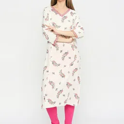 MeeMee Printed Cotton Maternity Kurta-image-24