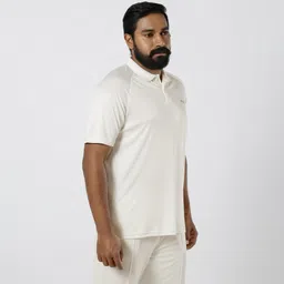 MEN'S QUICK DRY CRICKET T-SHIRT, IVORY 100, WHITE-image-7