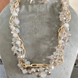 SAPRAA TRENDS Gold-Plated Copper Crystals Jewellery Set image 4