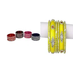 SOMIL Women Set of 22 Handcrafted Glass Bangle-image-21