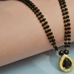 JEWELOPIA Gold-Plated Artificial Stones and Beads Mangalsutra-picture-12