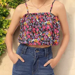DressBerry Bloom & Beyond Floral Print Crop Blouson Top-picture-15